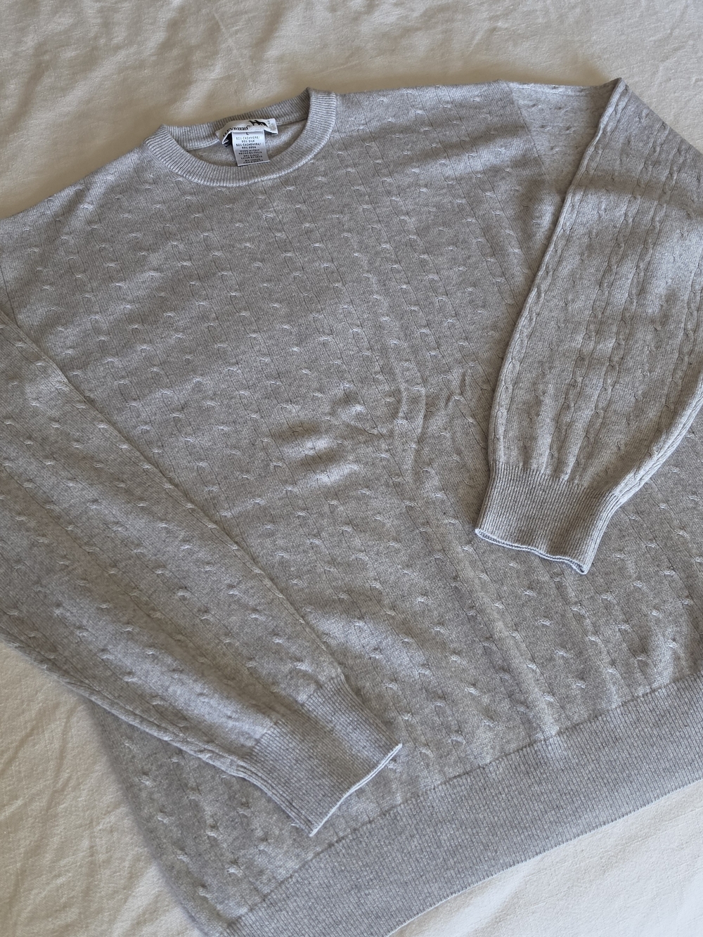 I Levrieri Men's Light Gray Cashmere-Silk Crewneck Sweater